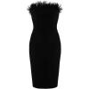 meilun Strapless Dress for Women Feather Formal Dresses Evening Party Mini Bandage Dress