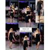 meilun Women’s One Shoulder Bandage Dresses for Women Wedding Guest Sexy Formal Midi Dress(Black)