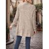 Long-Sleeved Cardigan Sweater Casual Solid-Color Fashionable Long-Length Slim-Fit Cardigan(Coffee)