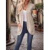 Long-Sleeved Cardigan Sweater Casual Solid-Color Fashionable Long-Length Slim-Fit Cardigan(Coffee)