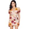 Women’s Floral Embroidery Mini Dress Wedding Guest Dress Puff Sleeve V-Neck Lace Bodycon Evening Party Cocktail Dress(A-muti-beige)