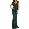 meilun Elegant Formal Dress Sequin Prom Evening Gowns Fishtail Maxi Dresses Cocktail Party Dress(A-green)