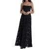 meilun Women’s Cowl Neck Ruffle Wedding Guest Dress Mesh Slit Bodycon Cocktail Party Maxi Dress(C-black)