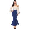 meilun Womens Fluted Long Sleeve Full Length Evenig Party Bodycon Bandage Dress