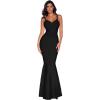 meilun Women’s Maxi Bandage Dress Fishtail Bodycon Formal Evening Dresses(Black)