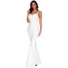 meilun Women’s Maxi Bandage Dress Fishtail Bodycon Formal Evening Dresses(White)