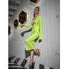 meilun Deep V Dress with Drawstring Long Sleeve Sequin Dress for Women Long Gown(Flugreen)