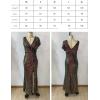 meilun Deep V Sequin Dress with High Slit Long Prom Evening Gown Formal Dress for Women