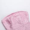 meilun Embroidered Dress Temperament Sexy Sheath Bow Mini Dress Graduation Evening Party Dinner(B-pink)