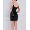 meilun Sequin Mini Party Dress with Bead Sleeve Elegant Dresses for Women Evening Gowns(A-black)