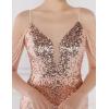 meilun Sequin Mini Party Dress with Bead Sleeve Elegant Dresses for Women Evening Gowns(A-champagne Gold)