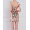 meilun Sequin Mini Party Dress with Bead Sleeve Elegant Dresses for Women Evening Gowns(A-champagne Gold)