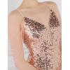 meilun Sequin Mini Party Dress with Bead Sleeve Elegant Dresses for Women Evening Gowns(A-champagne Gold)