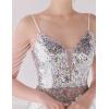 meilun Sequin Mini Party Dress with Bead Sleeve Elegant Dresses for Women Evening Gowns(A-multi-pink)