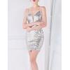 meilun Sequin Mini Party Dress with Bead Sleeve Elegant Dresses for Women Evening Gowns(A-multi-pink)