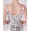 meilun Sequin Mini Party Dress with Bead Sleeve Elegant Dresses for Women Evening Gowns(A-multi-pink)