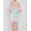 meilun Sequin Mini Party Dress with Bead Sleeve Elegant Dresses for Women Evening Gowns(A-white)