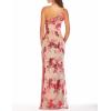 meilun Sparkly One Shoulder Sequin Formal Dress Evening Gowns High Slit Long Prom Dress(A-red)