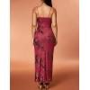 meilun Sparkly Spaghrtti Strap Sequin Formal Dress Evening Gowns High Slit Long Prom Wedding Guest Dress(A-wine)