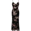 meilun Sparkly Spaghrtti Strap Sequin Formal Dress Evening Gowns High Slit Long Prom Wedding Guest Dress(C-multi Color)
