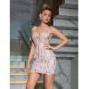meilun Women Cocktail Dresses Handicraft Sequins Flapper Dress with Feather Mini Prom Party Dress(B-champagne)