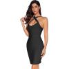 meilun Women’s Celebrity Party Tight Bodycon Pencil Bandage Dress (M, Black)