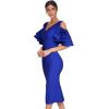 meilun Womens Club Dress Ruffle Butterfly Short Sleeve Midi Dress Celebrity Party Dress