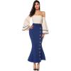meilun Womens Fluted Long Sleeve Full Length Evenig Party Bodycon Bandage Dress