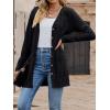 meilun Women’s Knit Cardigan Coat Fall/Winter Style with Waist-Defining Fit and Long Length(Black)