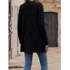 meilun Women’s Knit Cardigan Coat Fall/Winter Style with Waist-Defining Fit and Long Length(Black)