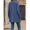 meilun Women’s Knit Cardigan Coat Fall/Winter Style with Waist-Defining Fit and Long Length(Blue)