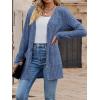 meilun Women’s Knit Cardigan Coat Fall/Winter Style with Waist-Defining Fit and Long Length(Blue)