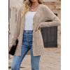 meilun Women’s Knit Cardigan Coat Fall/Winter Style with Waist-Defining Fit and Long Length(Coffee)