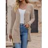 meilun Women’s Knit Cardigan Coat Fall/Winter Style with Waist-Defining Fit and Long Length(Coffee)