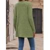 meilun Women’s Knit Cardigan Coat Fall/Winter Style with Waist-Defining Fit and Long Length(Green)