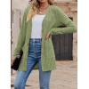meilun Women’s Knit Cardigan Coat Fall/Winter Style with Waist-Defining Fit and Long Length(Green)