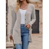 meilun Women’s Knit Cardigan Coat Fall/Winter Style with Waist-Defining Fit and Long Length(Grey)