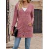 meilun Women’s Knit Cardigan Coat Fall/Winter Style with Waist-Defining Fit and Long Length(Red)