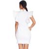 meilun Womens Sleeveless Ruffles Tassel Dress Celebrity Party Dress Vestidos Bodycon Club Dress