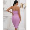 meilun Womens Strapless Bodycon Club Celebrity Evening Party Lady Dress