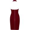 meilun Women’s V Neck Strap Midi Length Bodycon Bandage Party Dress (L, Wine1)