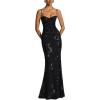 Floral-Embellished Long Dress Strapless Fitted French-Style Backless Solid-Color Evening Gown(Black)