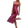 meilun Sparkly Women’s Spaghetti Strap Sequins Dresses Formal Evening Gowns Dress Holiday Maxi Dress(A-hotpink)