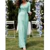 meilun Long Sleeve Sequin Dress for Women Formal Gowns Sparkly V Neck Maxi Dress(Lightgreen)