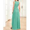 meilun Sleeveless Sequin Dress for Women Formal Gowns Sparkly V Neck Maxi Dress for Wedding Guest(A-lightgreen)