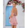meilun Sparkly Glitter Mini Homecoming Dress for Teens Short Cocktail Party Dress with Ruffle Sequins Prom Gown(A-pink)