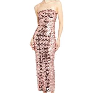 meilun Sparkly Women’s Spaghetti Strap Sequins Dresses Formal Evening Gowns Dress Holiday Maxi Dress(A-champagne)