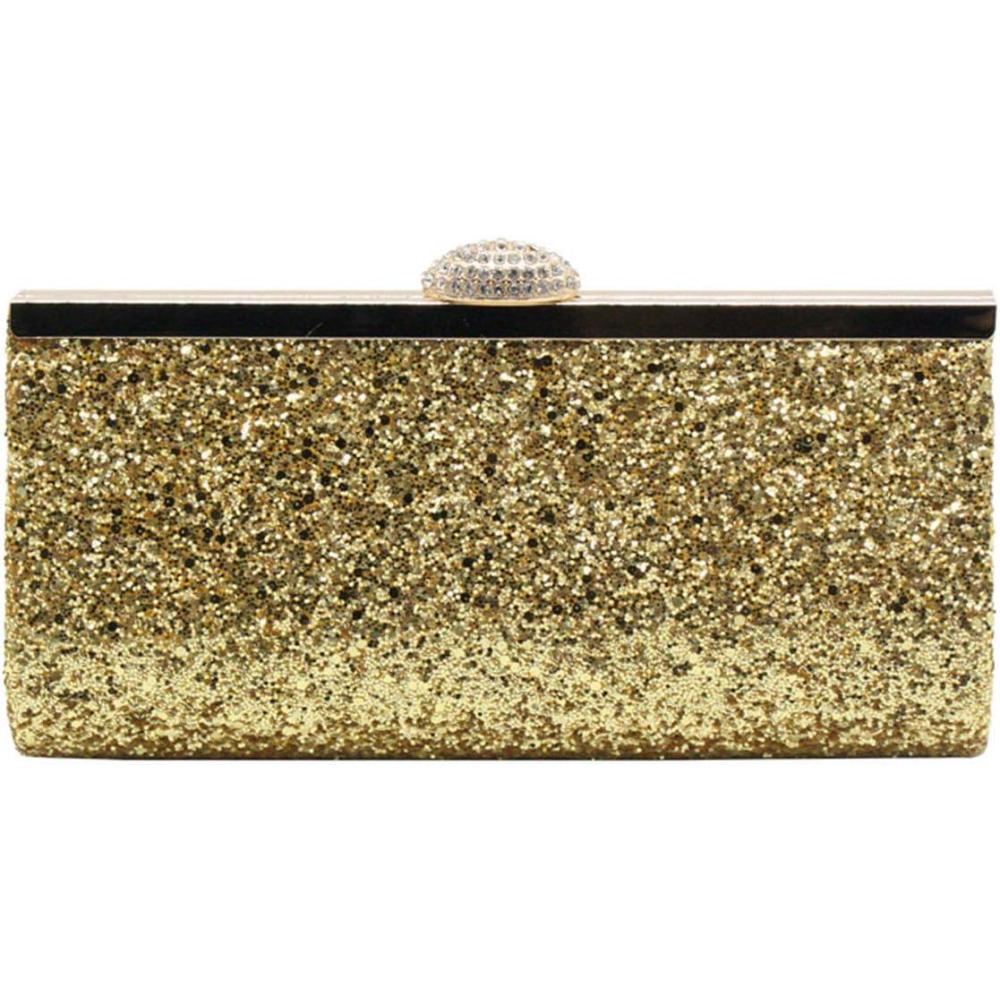 imagemeilun Womens Pearl Clutch Purses Glliter Banquet Handbag Evening BagsY2 Gold