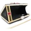 meilun Women’s Pearl Clutch Purses Glliter Banquet Handbag Evening Bags(Flowerblack)