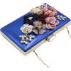 meilun Women’s Pearl Clutch Purses Glliter Banquet Handbag Evening Bags(Flowerblue)